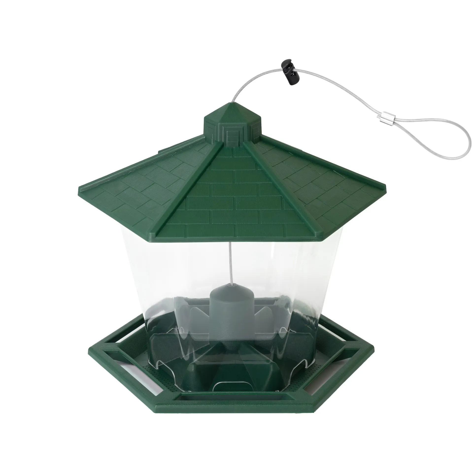 Plastic Hanging/Post-mount Hopper Bird feeder - 6-lb