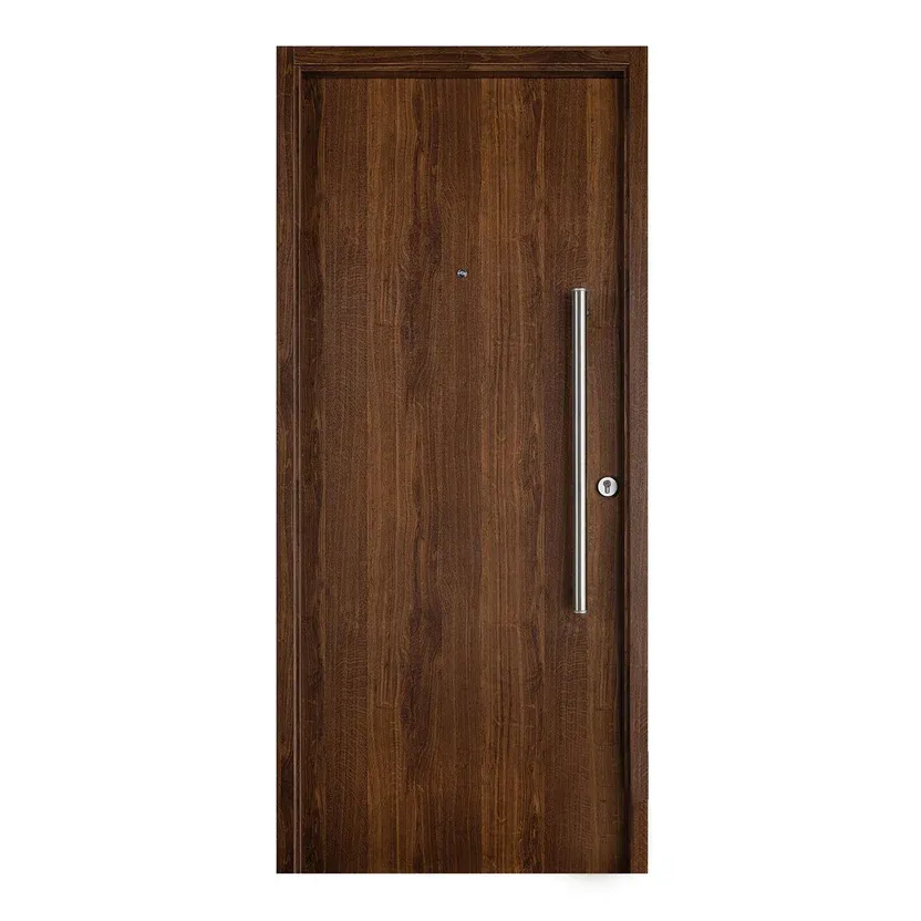 Puerta de exterior acero Innova 1900 cedro 80 x 200 x 10 cm derecha