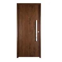 Puerta de exterior Innova 1900 acero galvanizado foliado izquierda cedro 90 x 200 cm