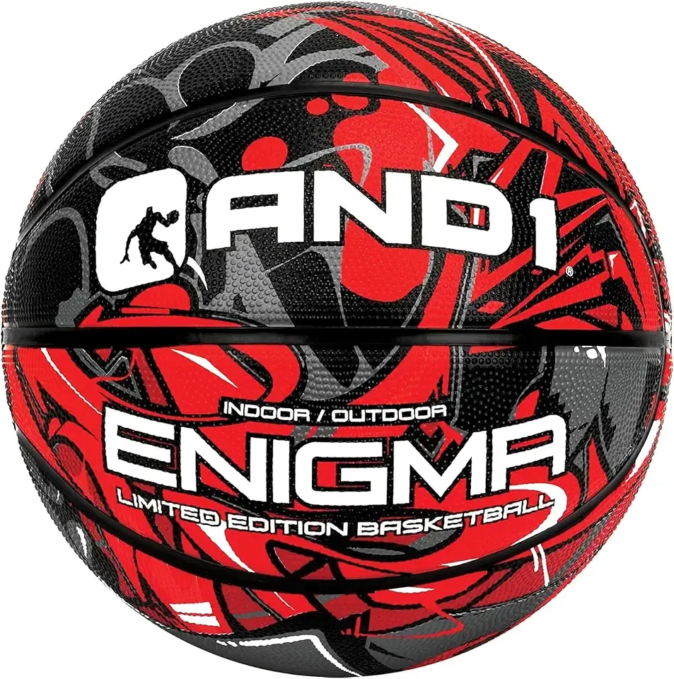AND1 Enigma Basketball - Streetball for Indoor and Outdoor Use, Deep Channel Construction and Durability