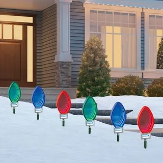 9" Infinity Mirror LED Pathway Lights, Set of 6
