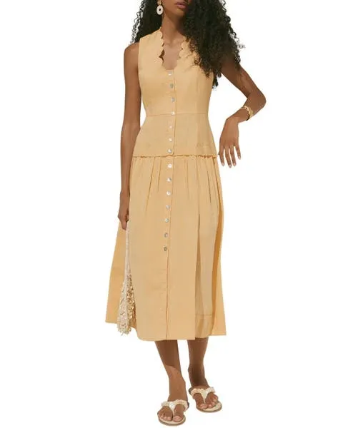MINT VELVET Ramie Drop Waist Maxi Dress