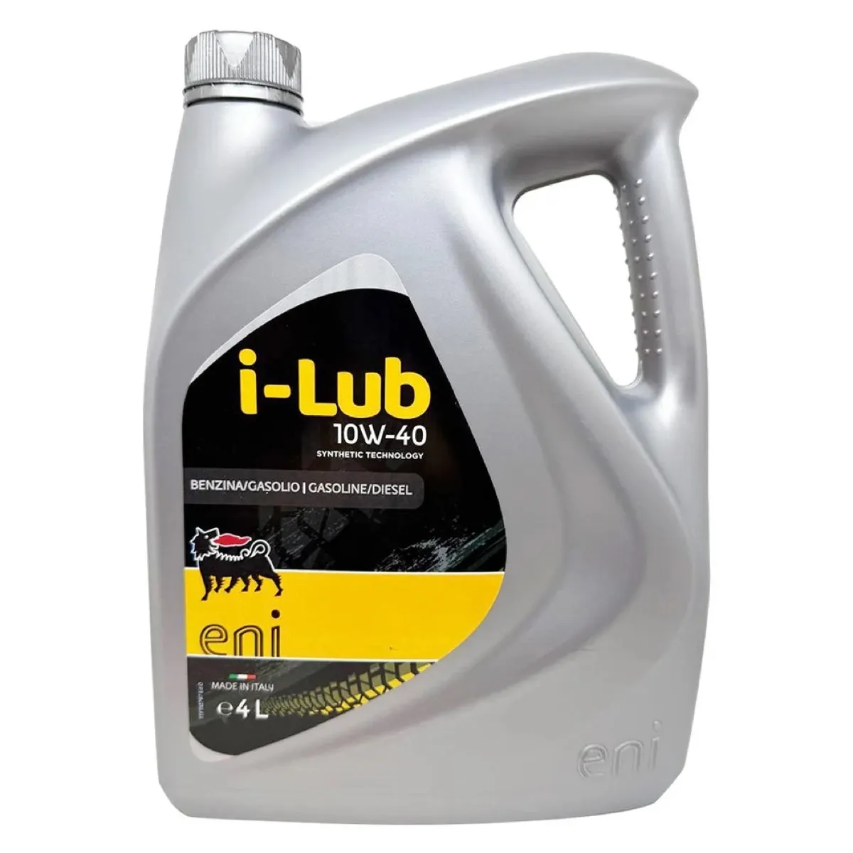 Olio Motore ENI I-Lub 10W-40 a Base Sintetica per Auto Benzina e Diesel 4 Litri