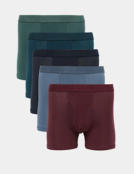 5er-Pack Stretch-Shorts aus reiner Baumwolle