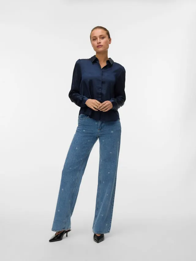 VMTESSA Høyt snitt Wide Leg Fit Jeans