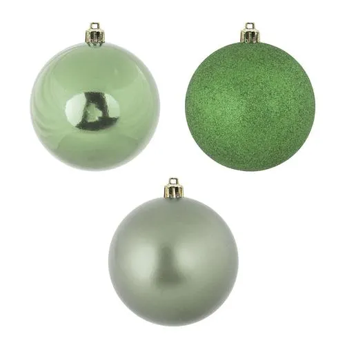Enchanted Forest® 40mm Light Green Shatterproof Ornaments - 16 Pack