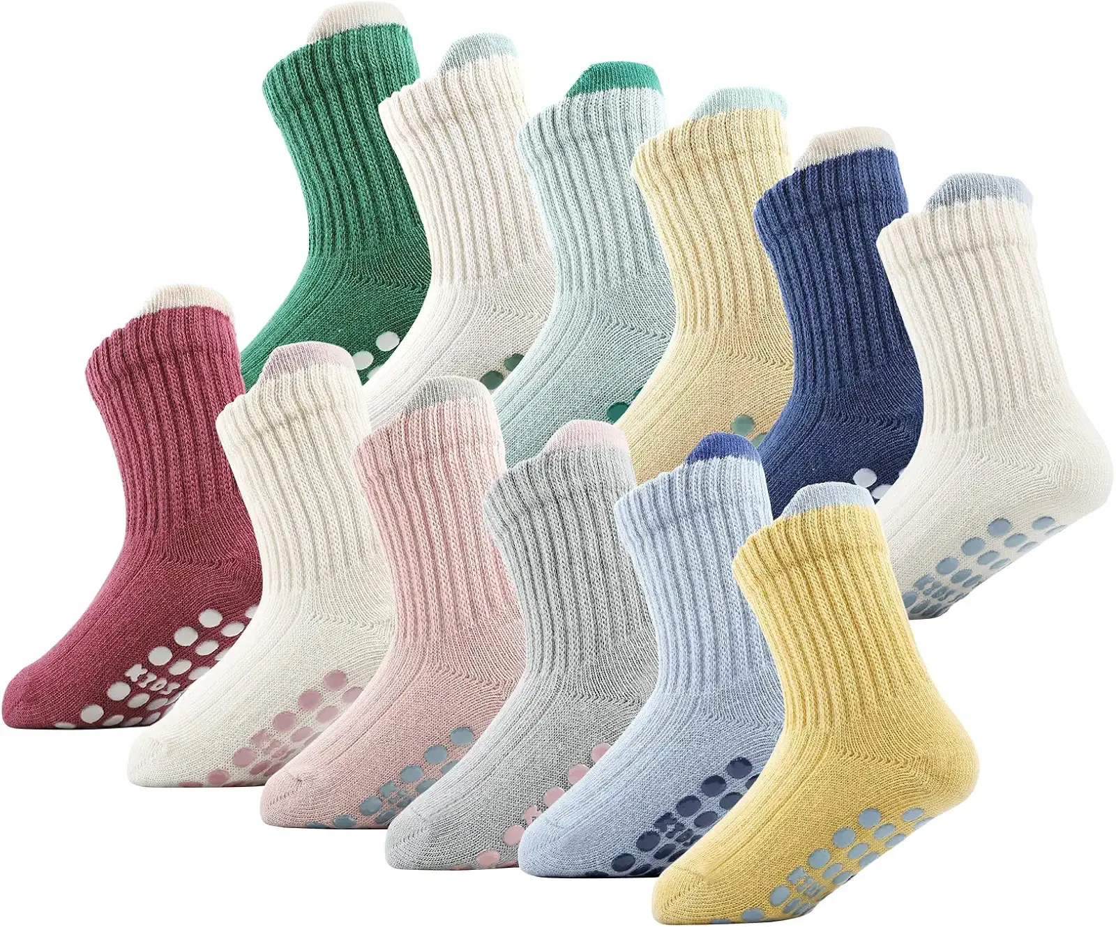 Baby Socks, Non Slip Grip Ankle Socks Cotton for Infants Toddlers Kids Boys Girls Child Newborn Unisex Breathable