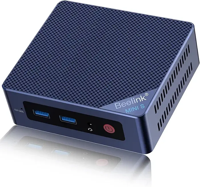 Beelink Mini PC, Mini S12 Intel 12th N95(Up to 3.4GHz), 8GB DDR4 256GB M.2 SSD, Win 11 Desktop Computers Support 4K Dual HDMI Display/USB3.2/1000Mbps LAN/WOL Home/Office