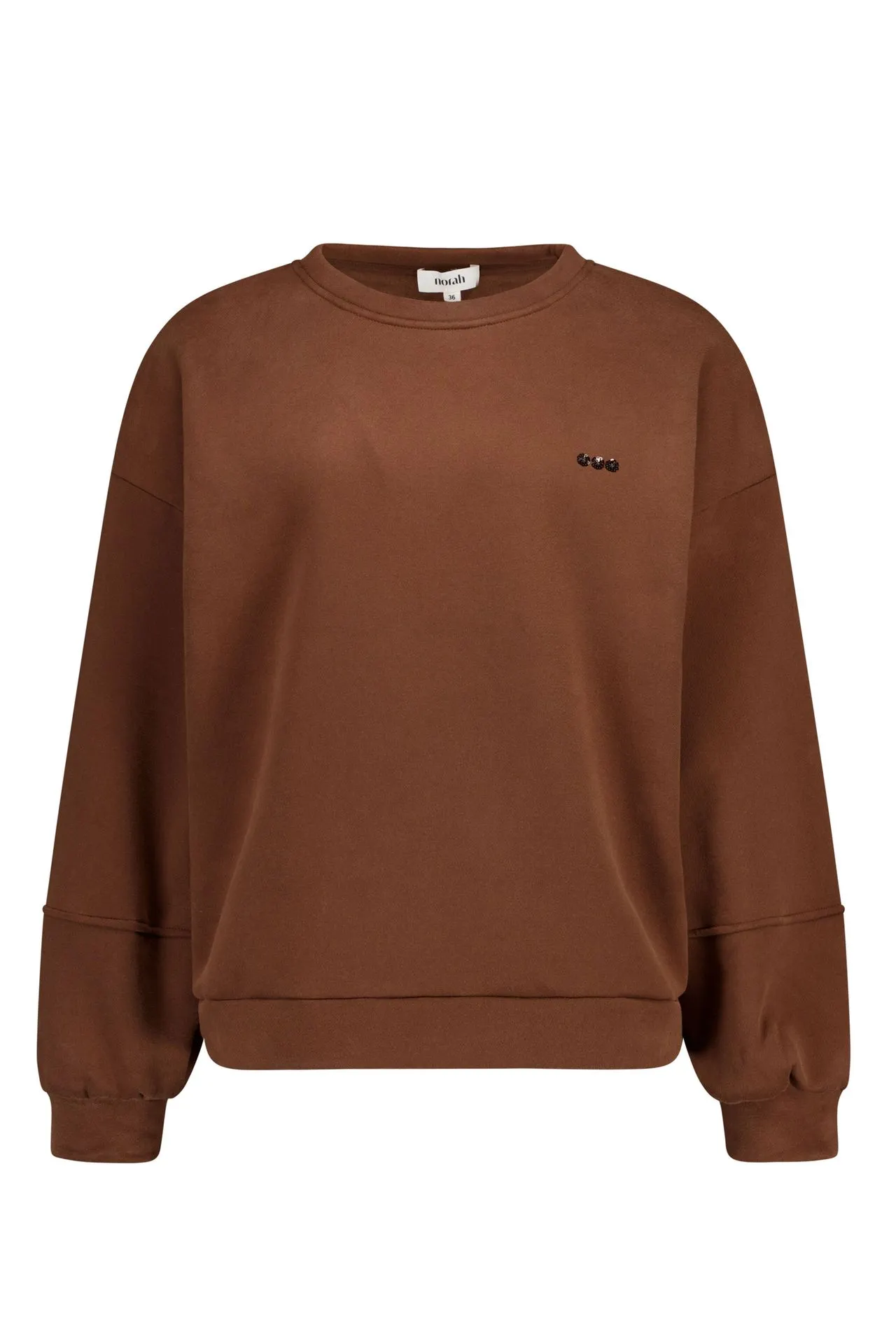Bruine sweater met pailletten
