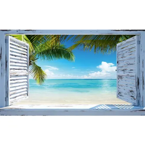 Deco Block FENSTERBLICK STRAND - 118x70 cm