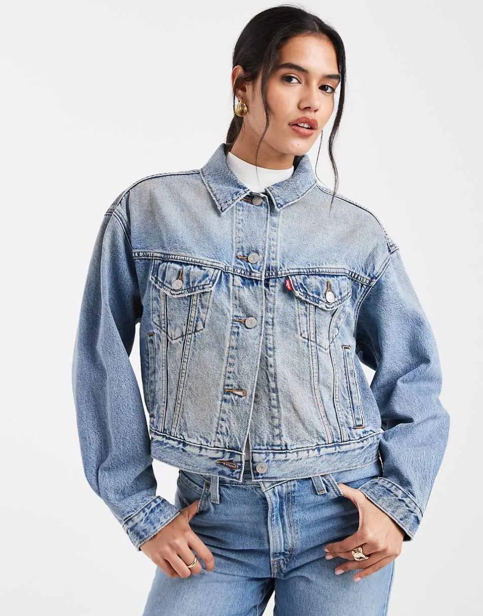 Levi's western yoke 90's trucker denim jacket in light blue