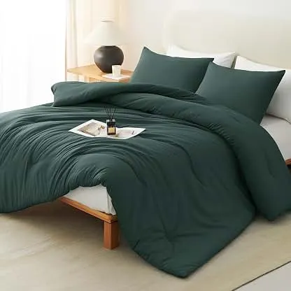 CozyLux Queen Comforter Set, 3 Pieces Down Alternative Be…
