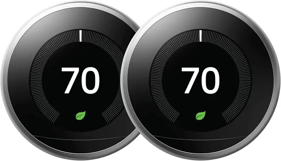 Nest Learning Thermostat Stainless Steel (3rd Generation) (T3007ES-US) (2-Pack)