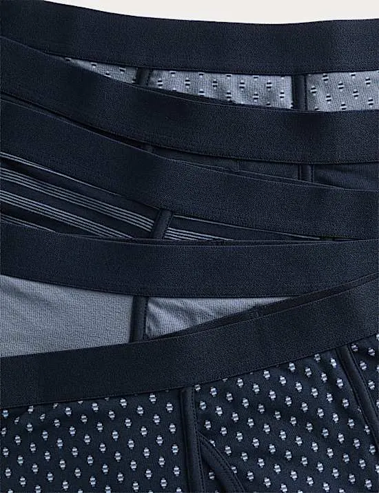 5er-Pack Shorts mit Baumwollanteil und Stretch mit geometrischem Muster