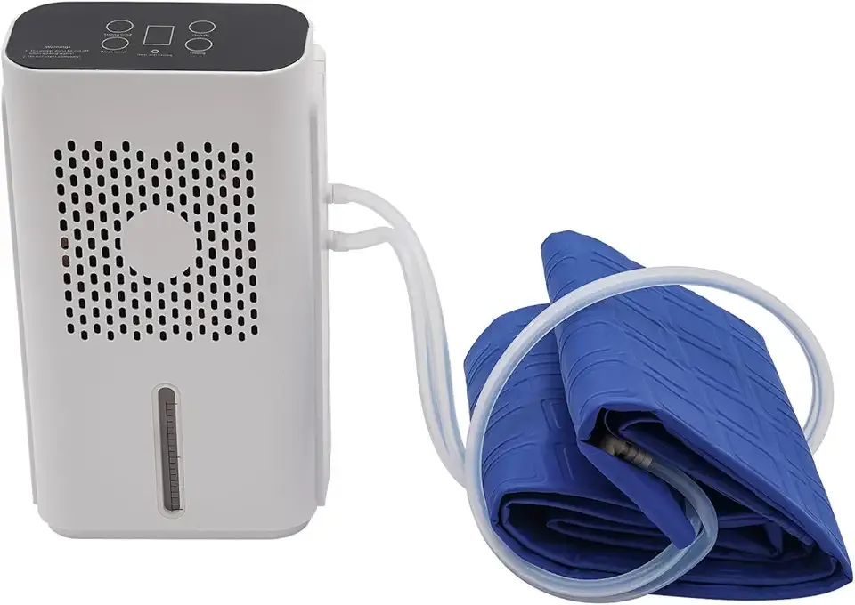 4.5L Bed Cooling System, 4.5L Water-Cooled Mattress Pad 63"×27.5" with Quiet Pump, LCD Timer & Hydro Cooling Topper, Energy-Efficient Water Bed CoolerNight-Sweat Relief for Hot Sleepers