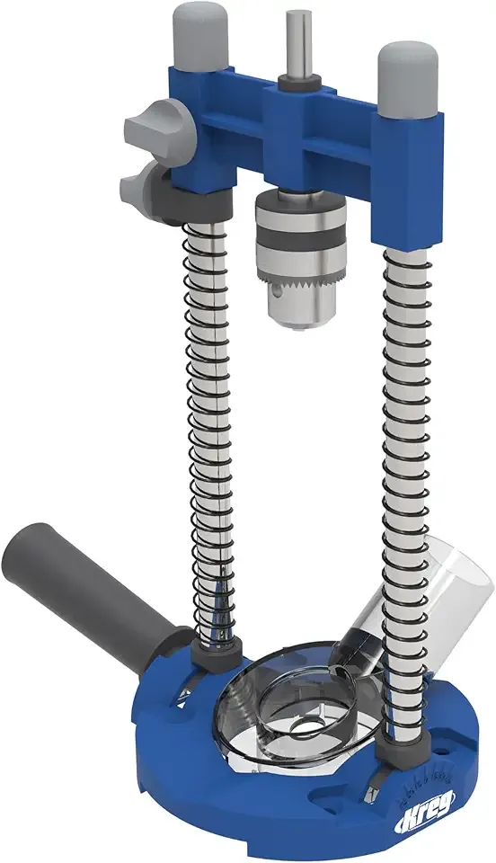 Kreg Drill Guide Pro - Portable Drilling Solution With Adjustable Angle - Built-In Dust Collection Adapter - Self-Centering Design for Consistent Holes - KDG6500