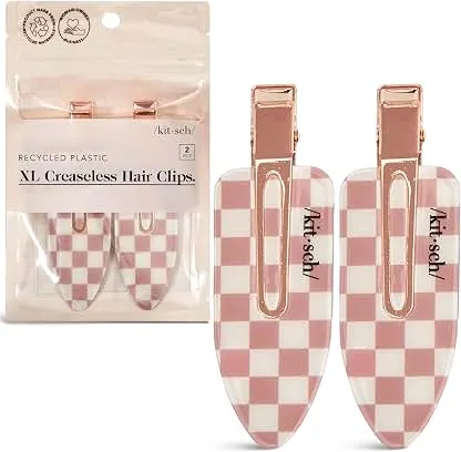 Kitsch Creaseless Hair Clips for Women - No Crease, No Ben…