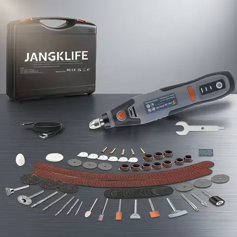 JANGKLIFE 21000rpm USB Wireless Rotary Tool Dremel Mini Drill Bit Engraving Pen Electric Cordless Drill Accessories DIY Set