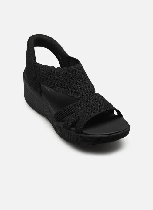 Sandalen met sleehak en plateau SLIP-INS Parallel Lite - Summer Invite dames zwart
