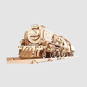 Ugears V-Express Steam Train Wooden Model
