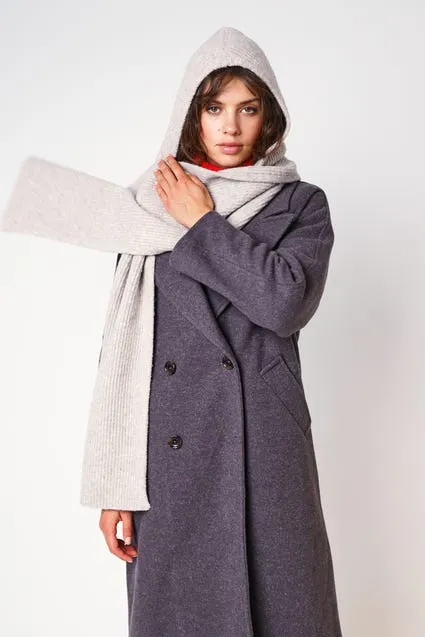 Sjaal kap rib wol mix