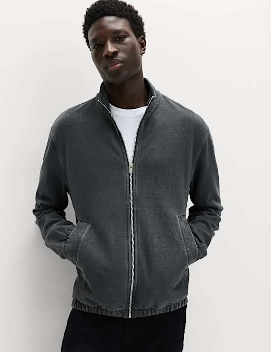 Coach-Jacke aus reiner Baumwolle mit Stückfärbung