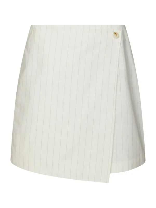 Petrani Summer Stripe Skirt Taupe Stripe