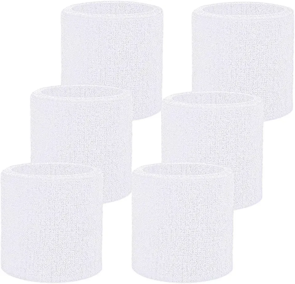 Wristbands Sweatbands for Men & Women, Breathable Tennis Wrist Bands Absorbent Sweat Band Multiuse Wristband for Basketball, Running, Gym, Working Out