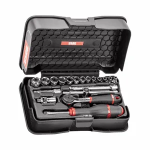 ASSORTIMENTO IN CASSETTA ABS C/BUSSOLE ESAGONALI 19 PZ 606 1/4 EA