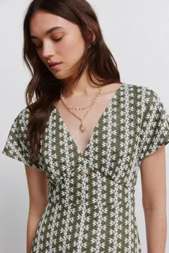 Vestido midi bordado