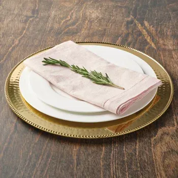 Mikasa Holiday Stainless Steel Charger Plates, Set of 4