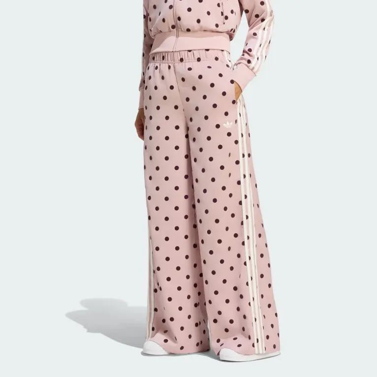 SATIN POLKA DOTS WIDE LEG PANT