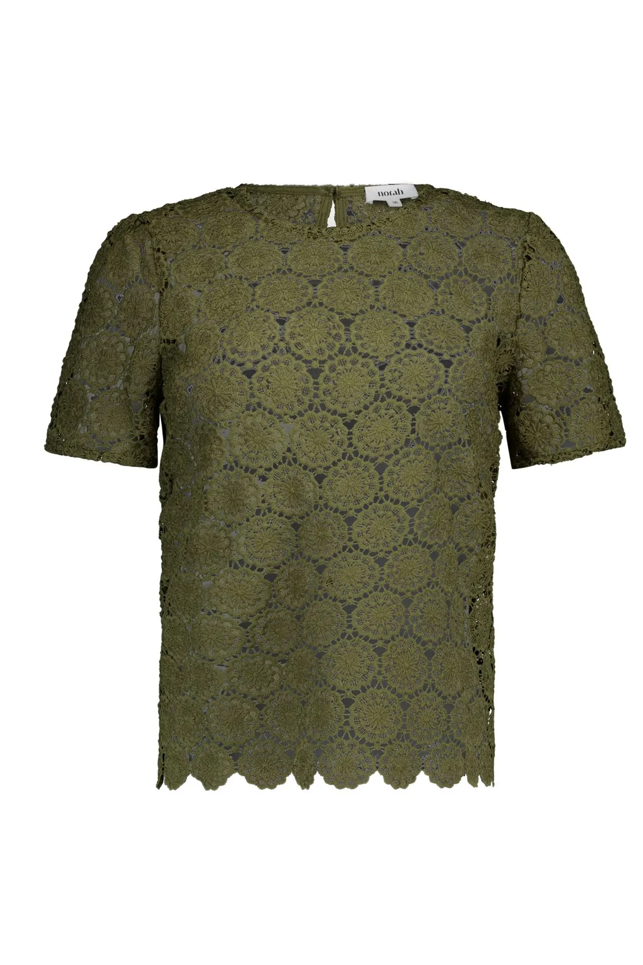 Donkergroen kanten shirt