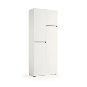 Mobile lavanderia Laundry 4 ante in truciolare bianco P 37 x L 80 x H 195 cm