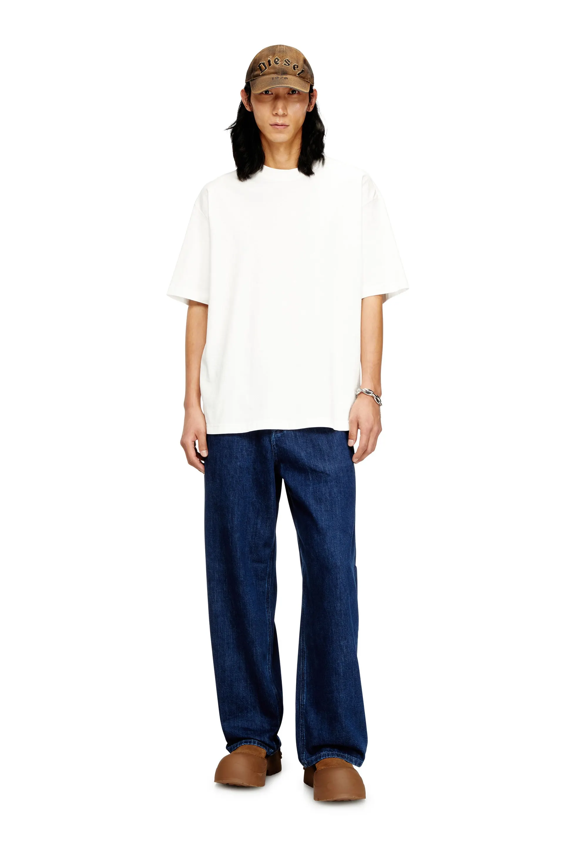 T-shirt with maxi oval D embroidery