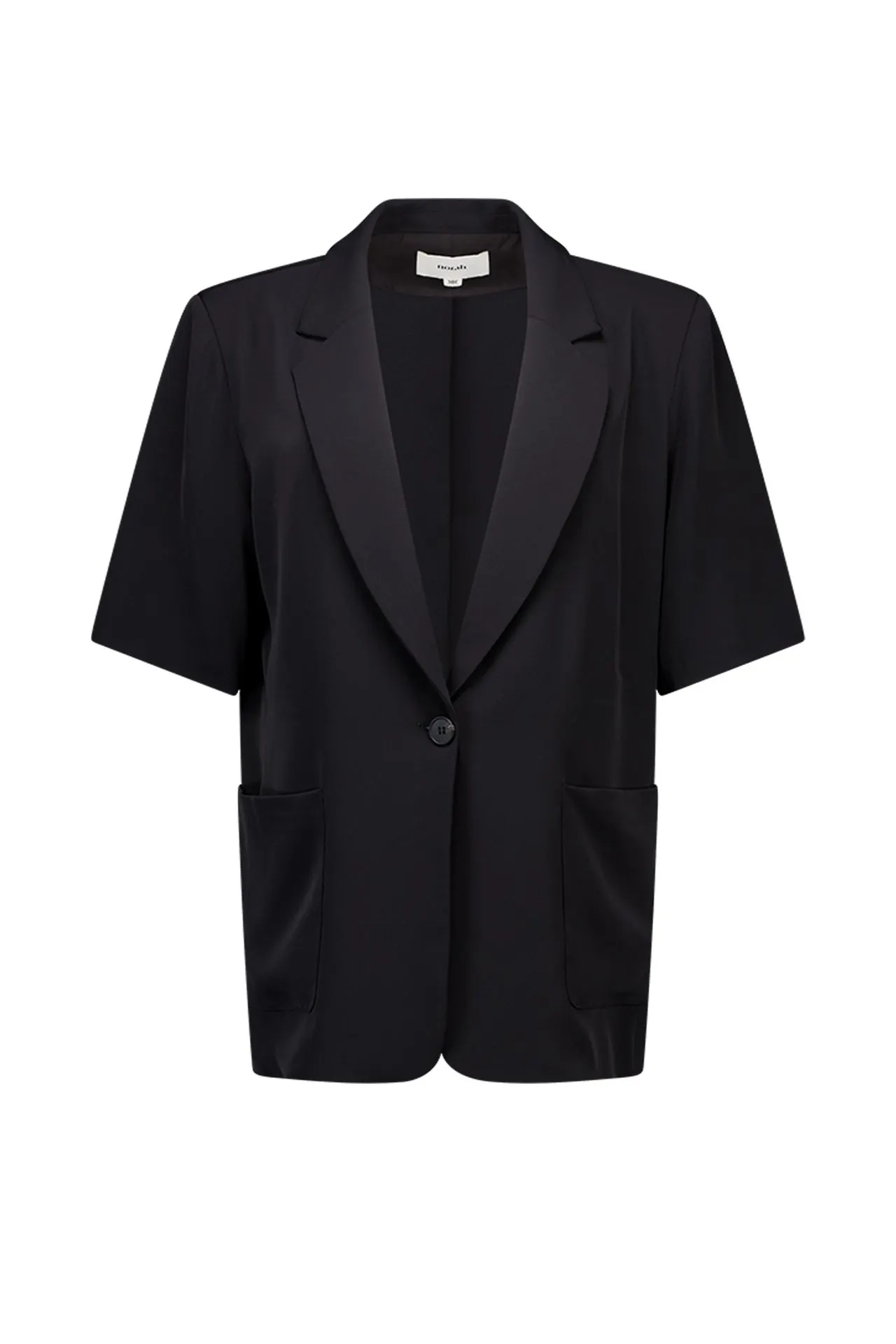 Zwarte blazer met korte mouwen