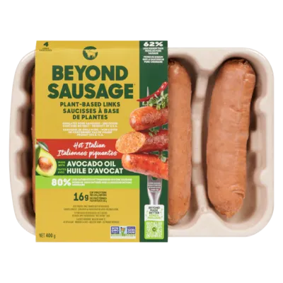 Plant-Based Dinner Sausage - Hot, 4ct