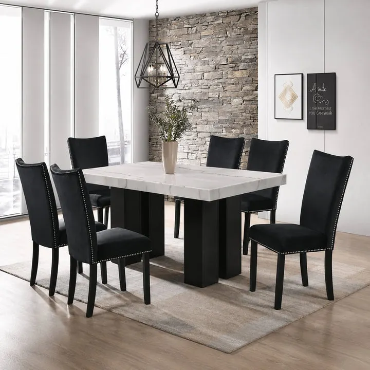 Finley (7-Piece) Dining Table Set by Best Home - Black/White