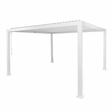 Pergola Bioclimatica in Alluminio Bianca 4x4 metri