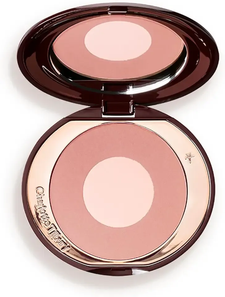 Charlotte Tilbury Cheek to Chic Powder Blush - Two-Tone Cheek Makeup with a Radiant, Luminous Finish - Buildable Color that Smooths, Buffs & Blends for a Light Reflecting Glow