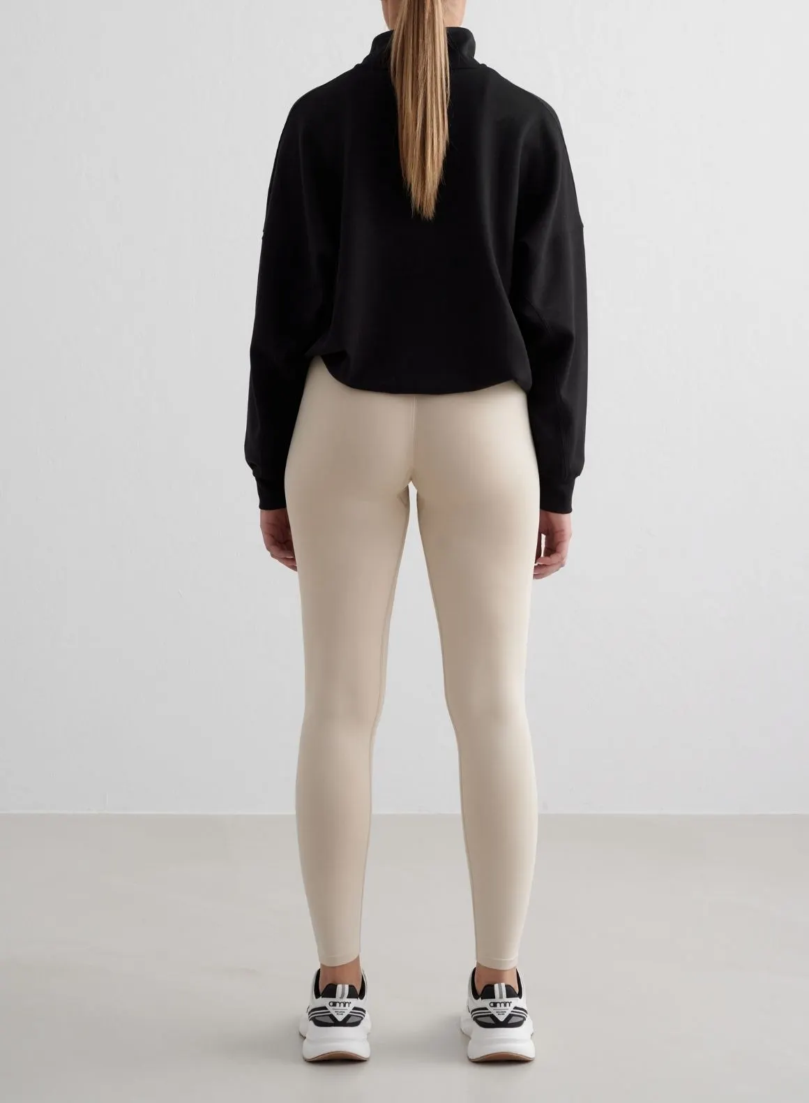 Black Comfy Modal Half Zip