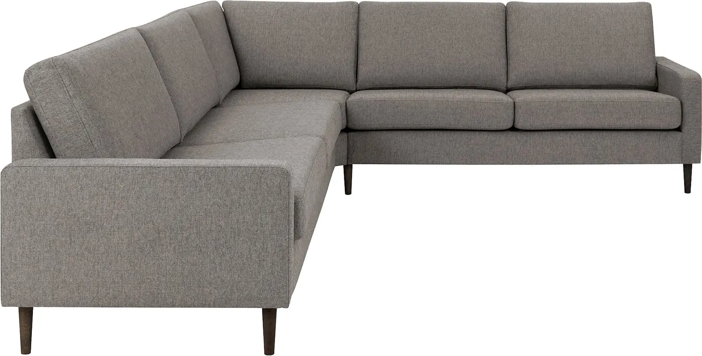Modulsofa. 3 seter + hjørne + 2,5 seter i stoff Atlas 14 medium brown