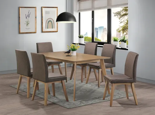 Opus (7-Piece) Dining Table Set by Best Home - Brown