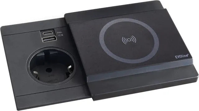 EVOline Circle80 Slide Qi ladeuttak (sort)