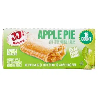 JJ's Bakery, Lightly Glazed Apple Pie, 4 oz, 16-Count