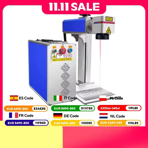 VEVOR 30/50W Fiber Laser Marking Machine Laser Engraver for Metal Stainless Steel Cutting Gold Silver Ring Jewelry