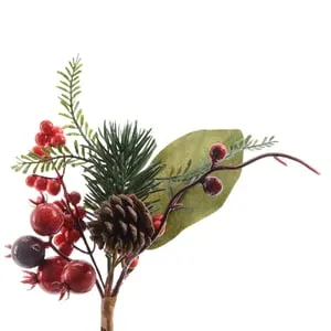 Rama con bayas rojo Ø 20 cm