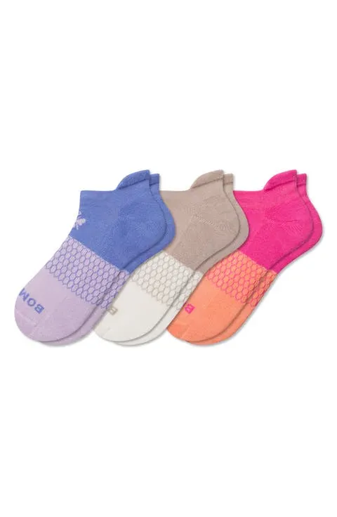 Bombas Assorted 3-Pack Colorblock Ankle Socks