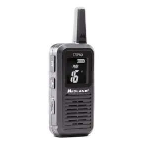 Midland 777 PRO, 2 Radio Ricetrasmittenti Preziose ed Eleganti Senza Licenza, Walkie Talkie Professionale Dual Band PMR446 e LPD