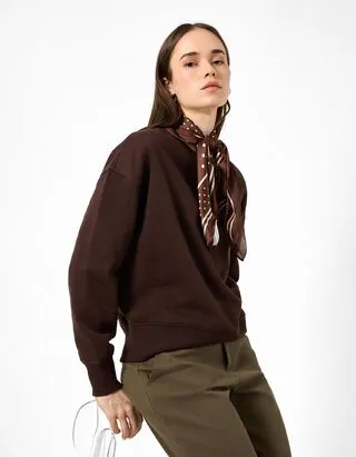 Felpa - Oversized Fit - Marrone scuro